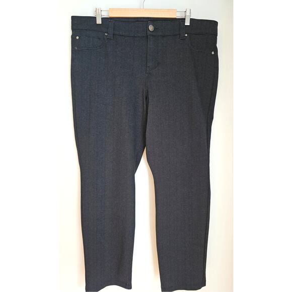 Liverpool Herringbone Black/Gray Pants, Workwear, Casual, Womens Sz 18W - Picture 1 of 8
